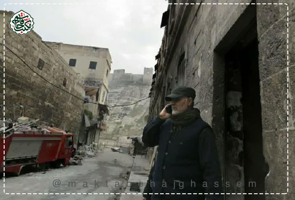تصویر کمتر دیده شده از حاج قاسم در حلب | بيان ما
