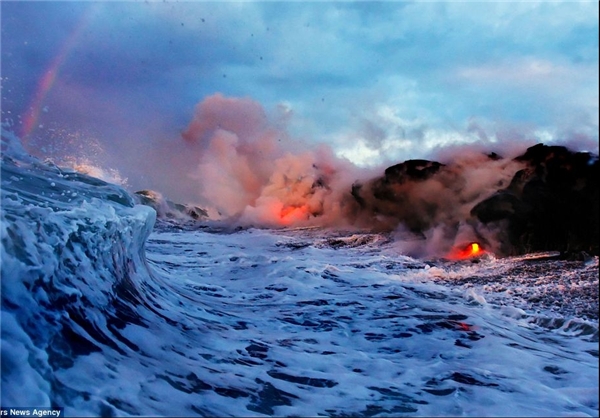 تصاویری فوق‌العاده از گدازه‌های آتش‌فشانی
