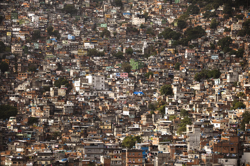 خانه جمعیت زاغه نشین در ریو دو ژانیرو، برزیل