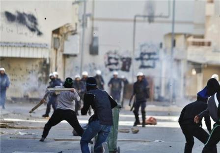 اعتراضات مردمی منامه را تعطیل کرد+تصاویر