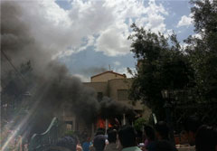 وهابی‌ها آرامگاه «جعفر طیار» را آتش زدند+عکس