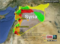درگیری های سوریه روی نقشه + عکس