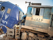 برخورد ۲ قطار در دامغان ۱ کشته و ۳۱ نفر مجروح داد +عکس