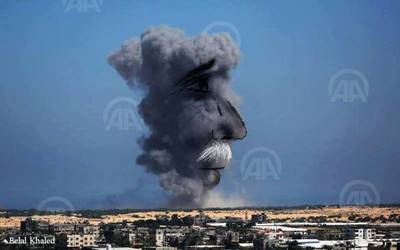 تبدیل بمب ها به آثارهنری در غزه!+تصاویر