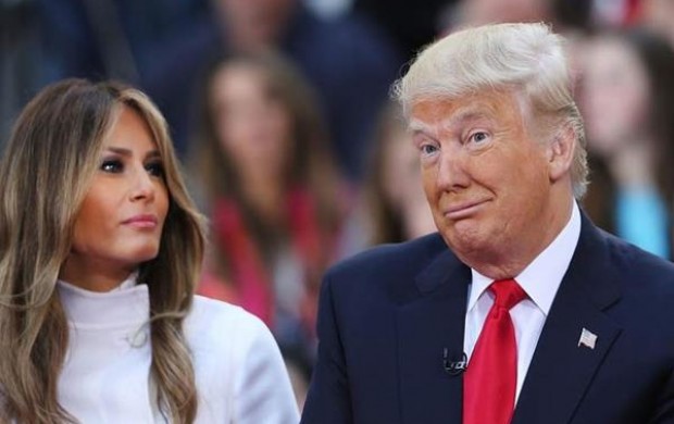 چرا ترامپ دست همسرش را نمی گیرد!