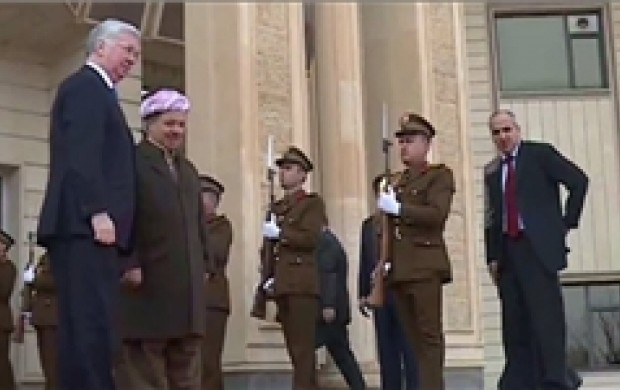 دیدار وزیر دفاع انگلیس با «مسعود بارزانی»