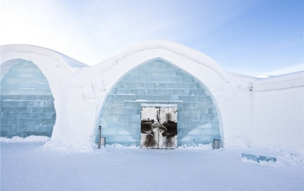 این هتل از یخ ساخته شده است
