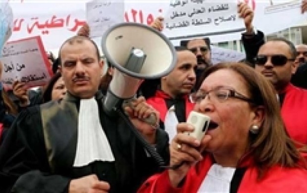 قضات تونس بار دیگر اعتصاب کردند