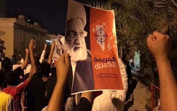 تظاهرات مردم بحرین در حمایت از شیخ قاسم