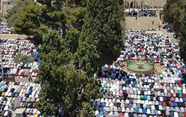 اقامه نماز 250 هزار فلسطینی در مسجدالاقصی