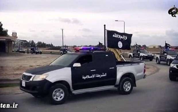 انهدام ۲۰ خودروی داعش در الرقه