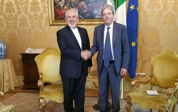 دیدار ظریف و نخست وزیر ایتالیا