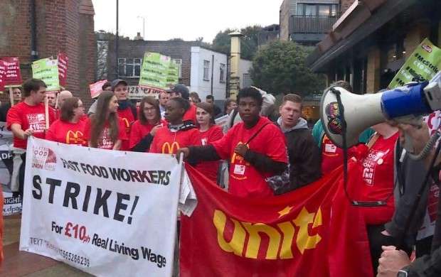آغاز اعتصاب کارکنان مک‌دونالد در انگلیس