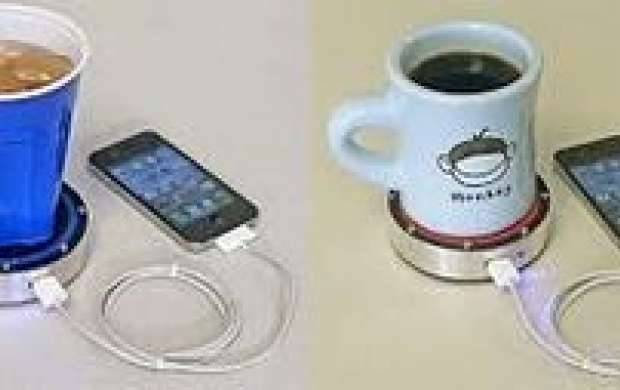 شارژ گوشی با قهوه داغ و آب یخ +عکس