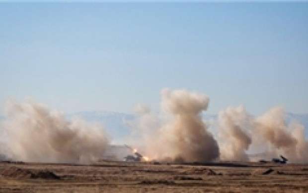آتش سنگین توپخانه قرارگاه حمزه در غرب کشور