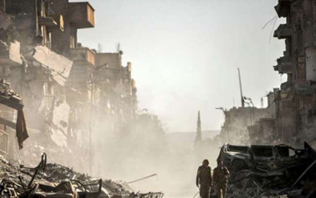 تصاویر هوایی از شهر ویران شده رقه سوریه