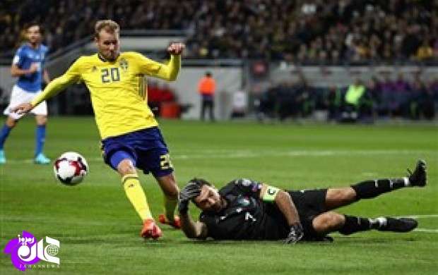 سوئد 1-0 ایتالیا؛ آتزوری در یک قدمی فاجعه