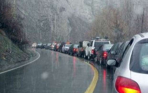بارش باران در جاده های استان های گیلان و مازندران