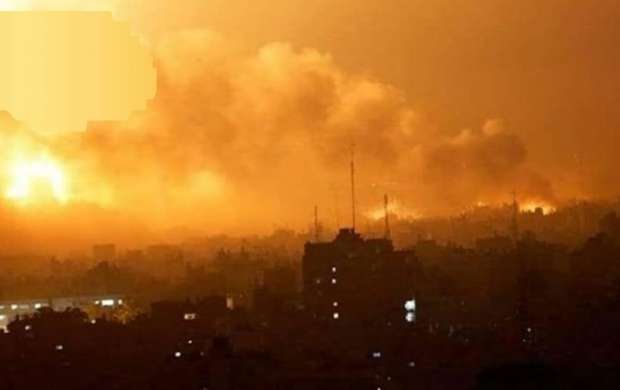 بمب افکن های صهیونیست ها غزه را بمباران کرد