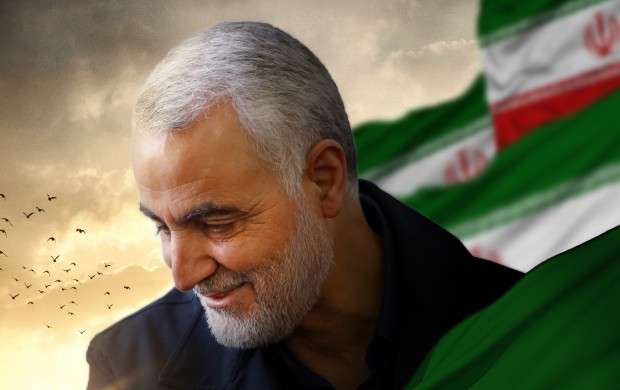 واکنش سردار سلیمانی به آتش زدن پرچم ایران