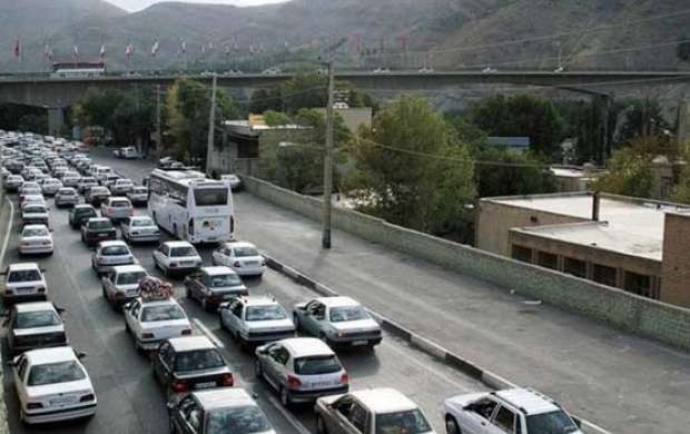 ترافیک در باند جنوبی آزادراه تهران - کرج