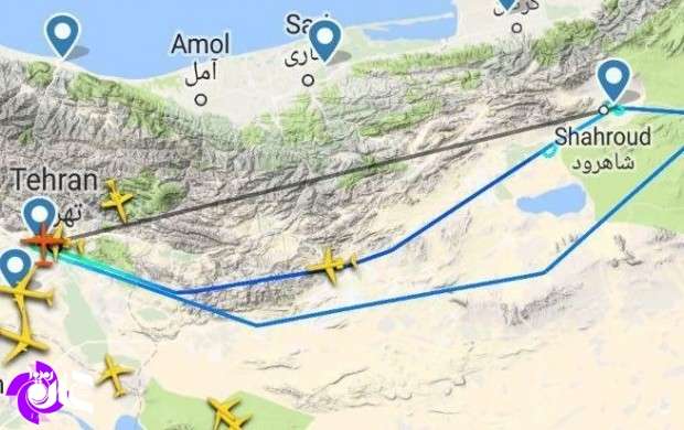 هواپیمای ATR72 تهران -شاهرود به تهران بازگشت