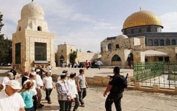 حمله ده ها شهرک نشین به مسجد الاقصی
