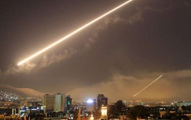 پدافند هوایی سوریه موشک‌ها را ساقط کرد