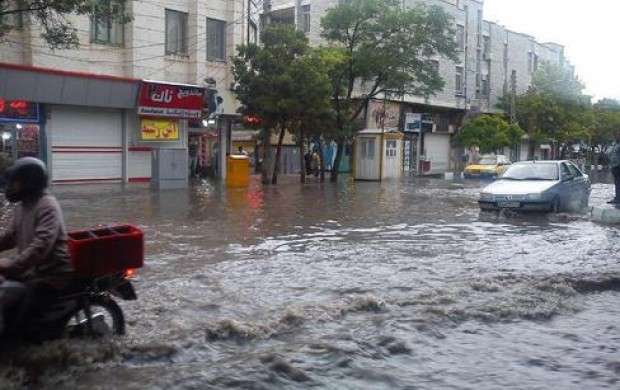 بارش سیل‌آسای باران در تبریز