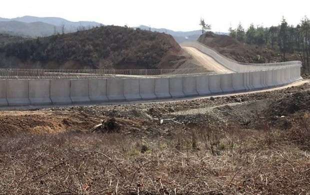 ترکیه ساخت دیوار در مرز با سوریه به پایان رساند