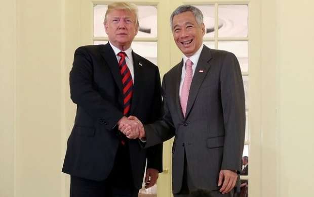 ترامپ هم با نخست وزیر سنگاپور دیدار کرد