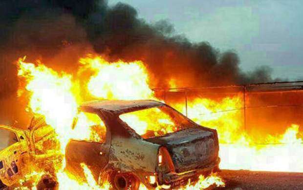 ۴ کشته در آتش‌سوزی خودرو در آزادراه اصفهان