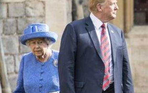 بی‌احترامی ترامپ به ملکه انگلیس +عکس