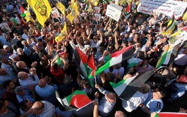 تظاهرات فلسطینی‌ها در محکومیت «معامله قرن»