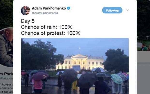 ​اعتراضات ضد ترامپ مقابل کاخ سفید شش روزه شد