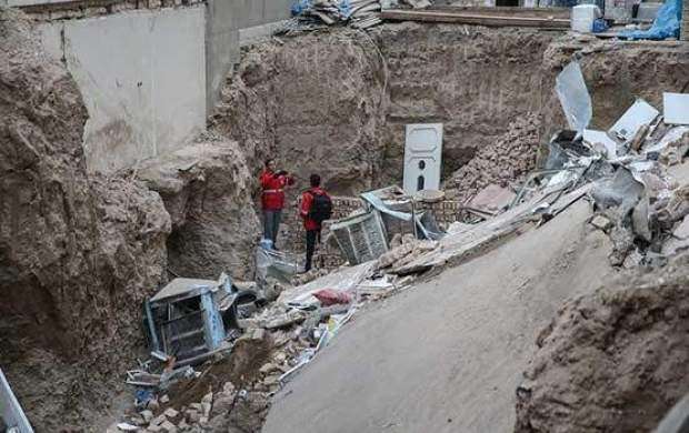۷ مصدوم بر اثر ریزش آوار در شوش تهران