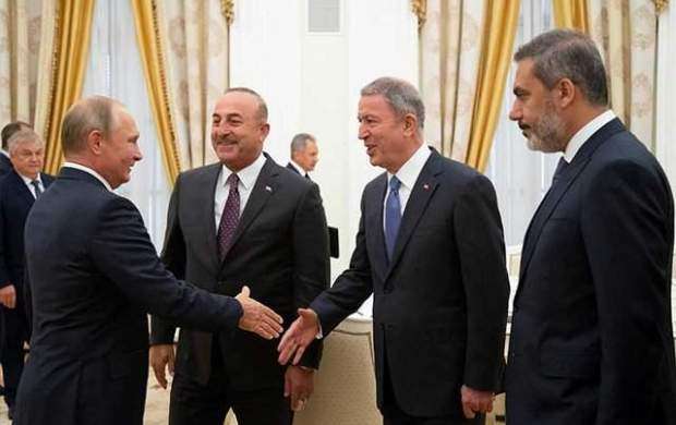 نشست پوتین با مقامات ترکیه در کرملین