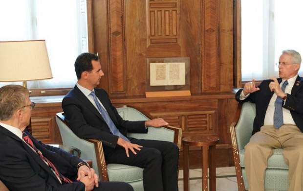 اسد با یک سناتور آمریکایی دیدار کرد