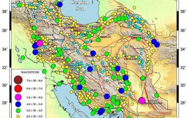 ​ثبت حدود 2 هزار زلزله در کشور طی شهریور ماه