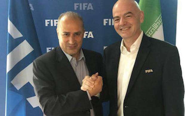 هدیه رئیس فیفا به فدراسیون فوتبال ایران