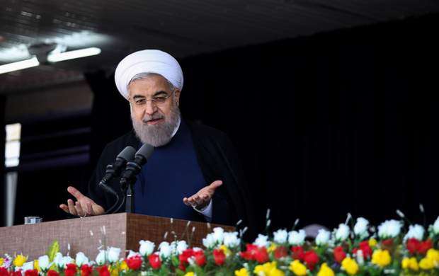 روحانی: بینی آمریکا را به خاک می‌مالیم