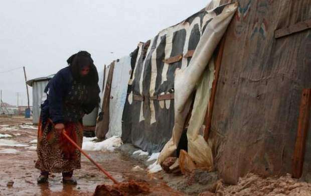 آوارگی پناهندگان سوری در پی طوفان لبنان