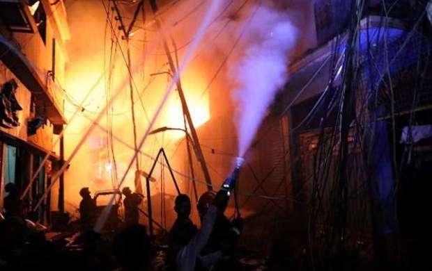 آتش‌سوزی مهیب در پایتخت بنگلادش