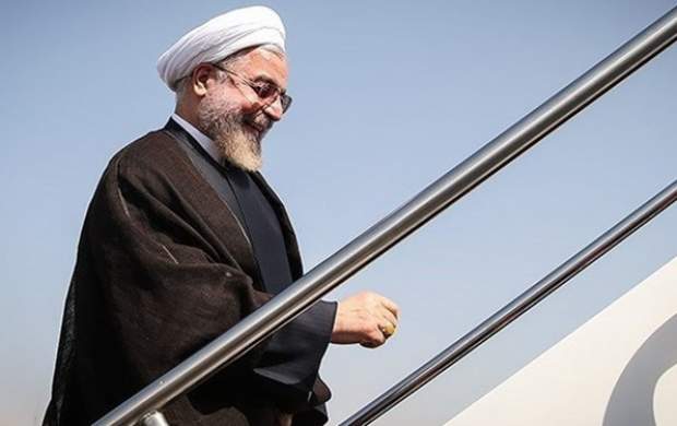 روحانی بالاخره قشم را به مقصد تهران ترک کرد