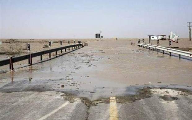 مسدود شدن جاده اهواز-آبادان به دلیل سیل