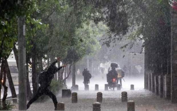 تداوم بارش‌های رگباری در تعدادی از استان‌ها