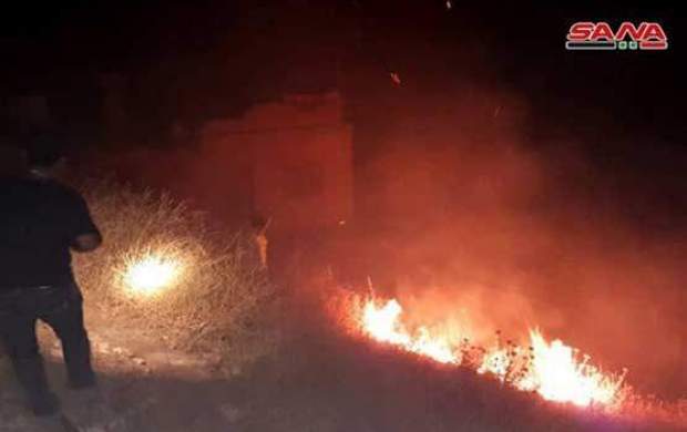 رژیم صهیونیستی مزارع جولان را به آتش کشید