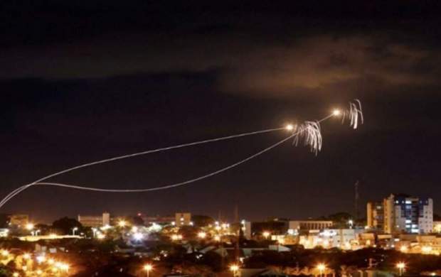 پاسخ پدافند سوریه به حملات موشکی اسراییل