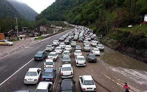 ترافیک سنگین در جاده هراز