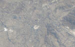 عکس/ تصویر هوایی مکه از ایستگاه فضایی